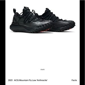 Men’s Nike ACG Mountain Fly Low Black/Anthracite Size 14